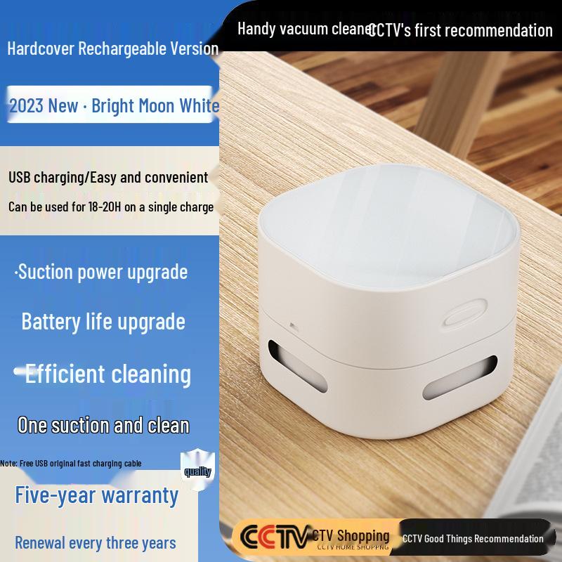 Rechargeable Desktop Vacuum Cleaner for Pencil Shavings - Large Suction, Mini Eraser for Students