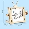 Educational STEM Science Toy Wooden DIY Assembly Toy Hand Cranked Animation Machine  For Children