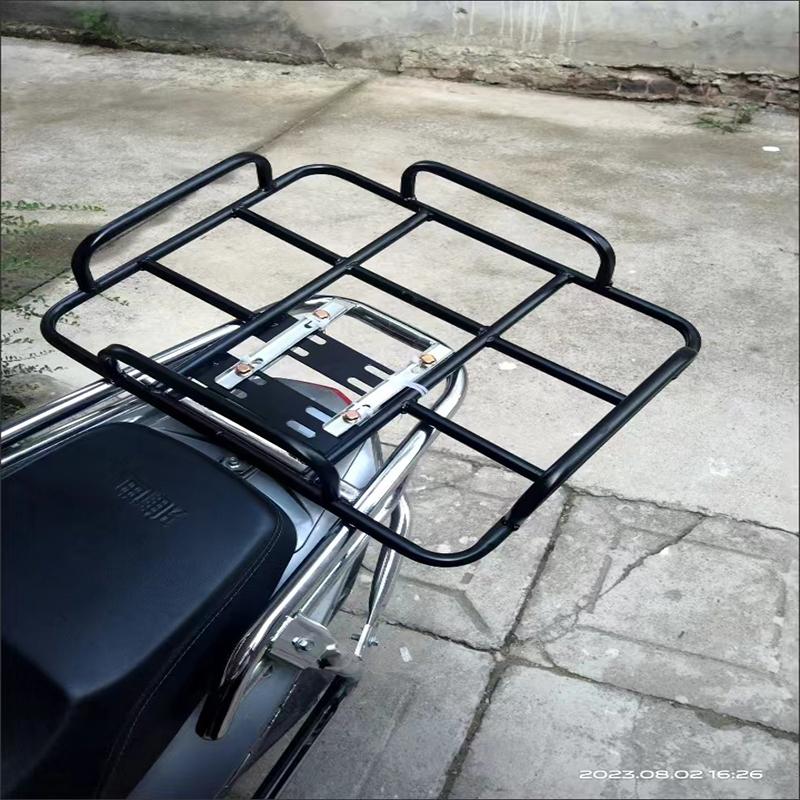 Food Delivery Box Rack Rear Grille Loading Seamless Steel Tube Freight Rack Universal For Motorcycle Electric Bicycle