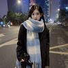 New plaid scarf women's autumn and winter Korean atmosphere imitation cashmere couple versatile warm shawl thickened scarf