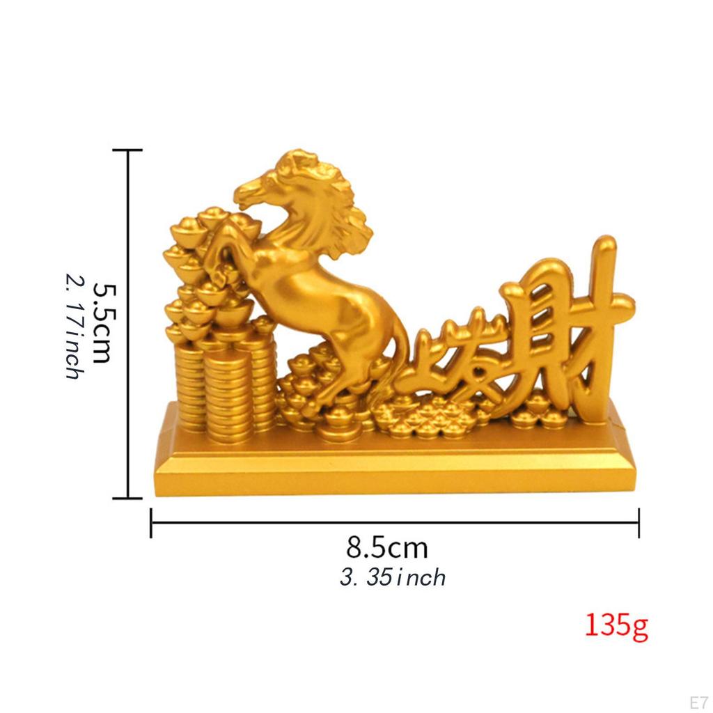 Chinese Horse Statue Animal Sculpture Table Decoration Alloy Home Decor Figurine for Bookcase