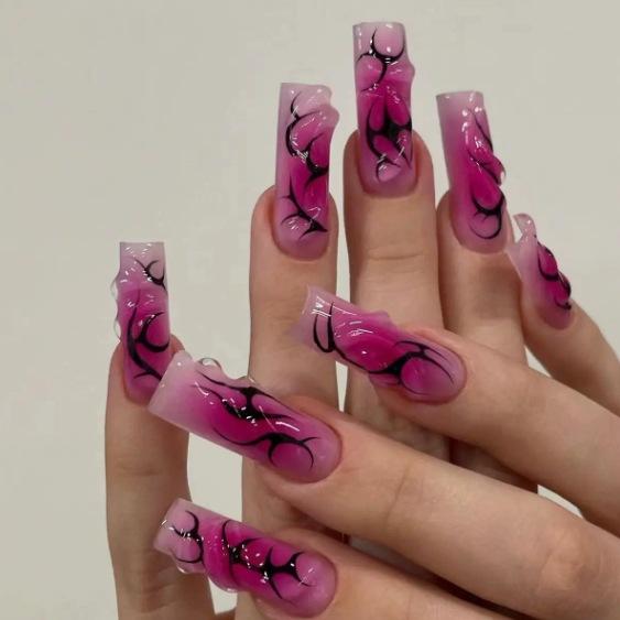 European And American Wearable Nail Patch Manicure Wearable Nail 3D Three-Dimensional Fake Nail Extension Removable Nail