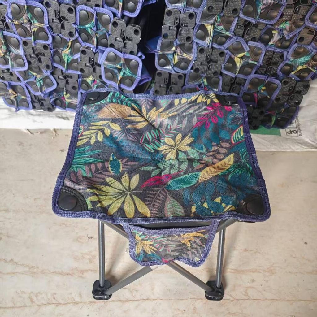 Large Folding Stool with Side Pocket - Extra Height, Portable for Outdoor Use