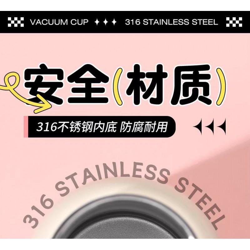 500ml Kids Insulated Stainless Steel Water Bottle With Dual-Drink Lid Straw Portable School Outdoor Travel