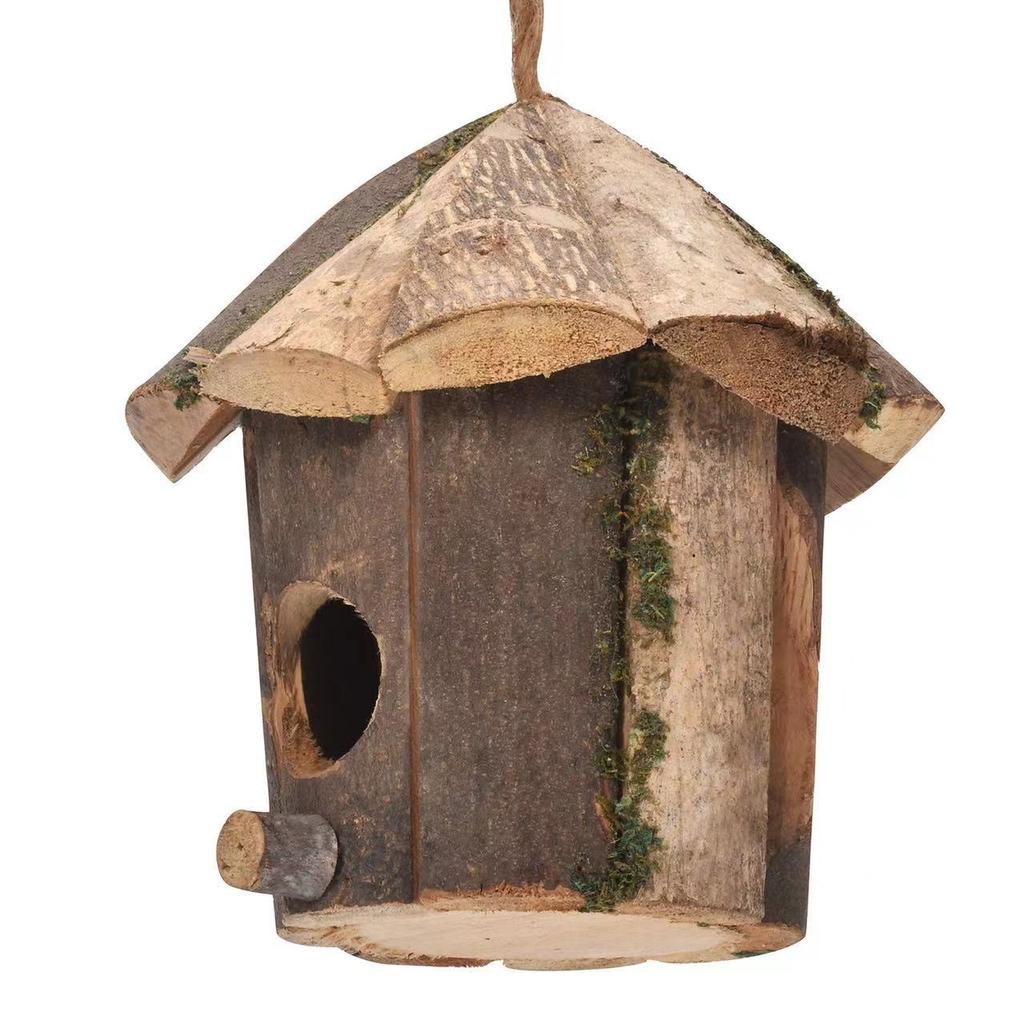 Assorted Natural Bird Nest Set Handwoven Grass Wicker Birdhouse Hanging Outdoor Garden Bird Shelter for Small Birds Decoration