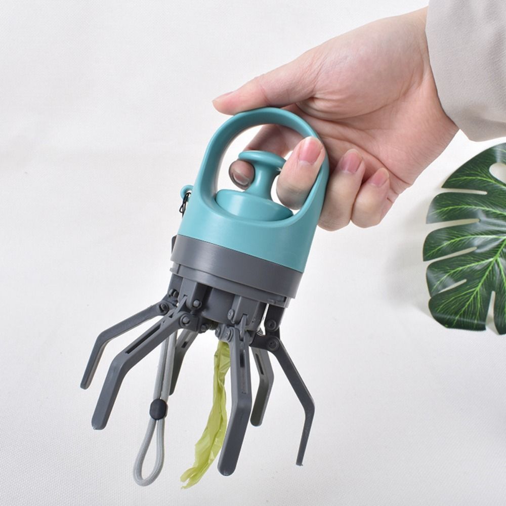 Effective Handheld Dog Pooper Scooper Zero-touch Six-claw Shovel Pet Waste Cleaner Portable Fecal Collector Training