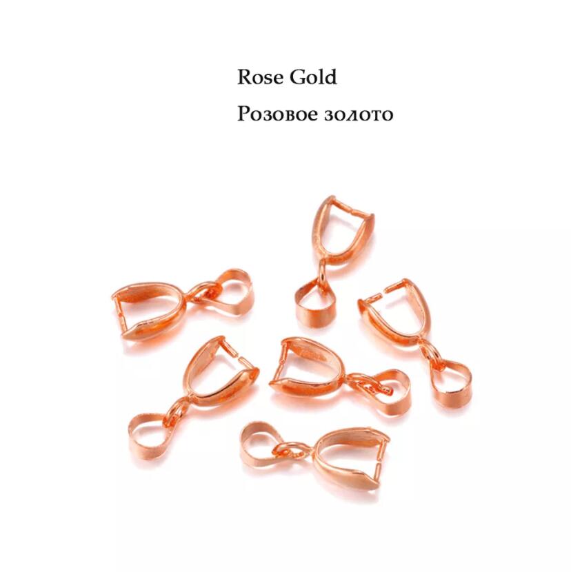 10Pcs/Lot Pendant Clip Clasp Melon Seeds Buckle Pendant Connector Copper Charm Bail Beads for DIY Necklace Jewelry Supplies
