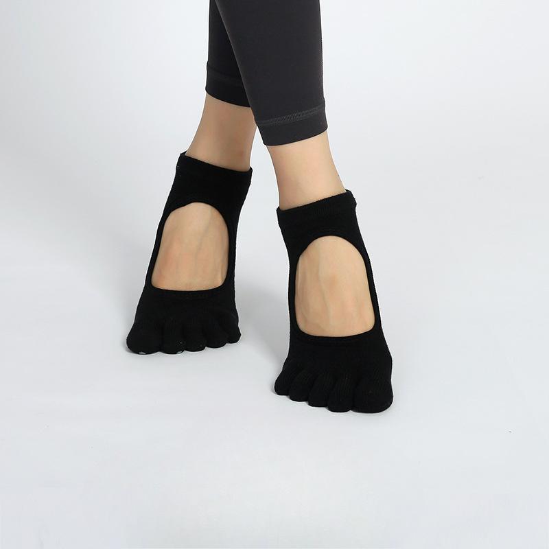 Damskie letnie skarpetki do jogi i pilatesu, halowe, antypoślizgowe, pięciopalcowe
