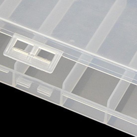 Plastic Fishing Tackle Box Double Buckle Portable Wear Resistant Fishing Lure Box for Angling