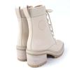 Pristine HERMES Ankle boots Lace-up Bridge pink beige leather Women 37 Used