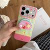 Ins-Style Colorful Stripe Mushroom Magnetic Case for iPhone 17 Pro Max, Apple Models 14-16, Girls