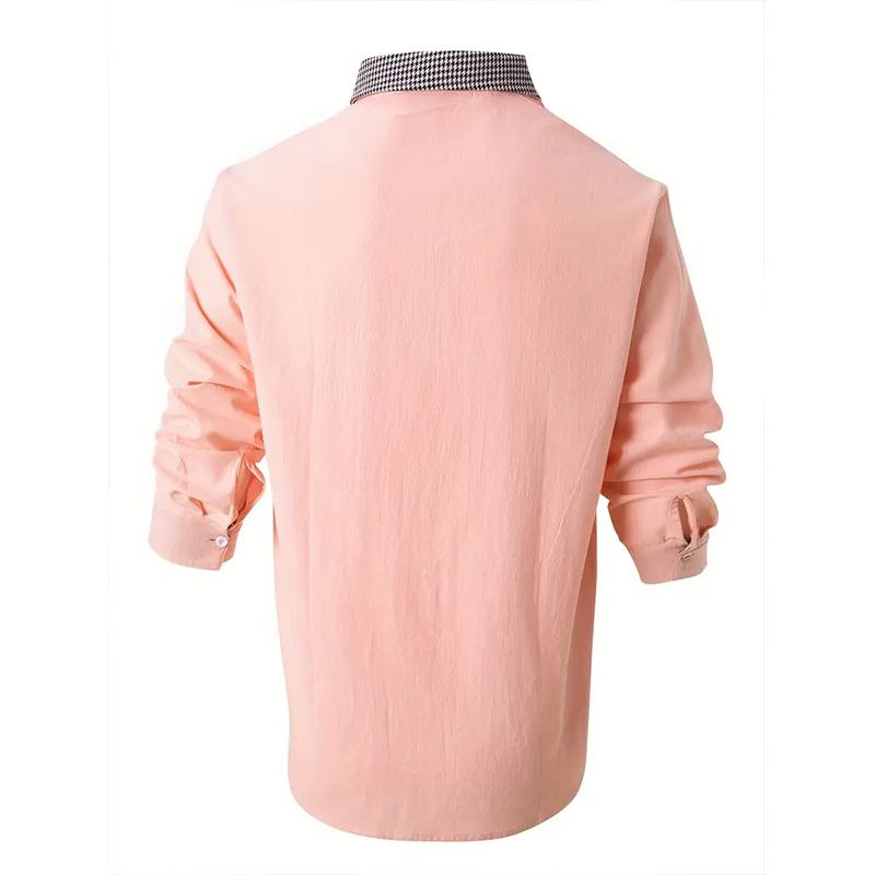 Men's Long Sleeved Spring and Autumn Button Up Shirt with 3D Digital Printing for Casual Daily Entertainment and Fashionable Design