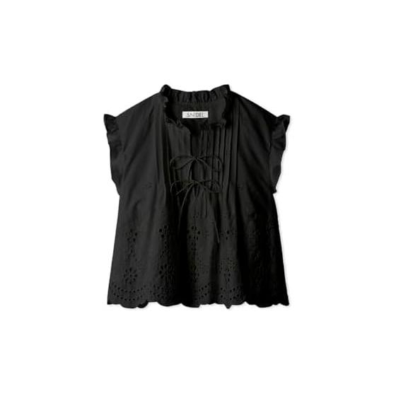 SNIDEL Cotton Embroidered Diary Blouse SWFB252172 Women s