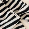 Striped Knitted Triangle Scarf Wool Cross Neckerchief Fashion False Collar  Women