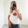 Handmade Raspberry Graphic Baby Tee - Y2K Cropped Fit