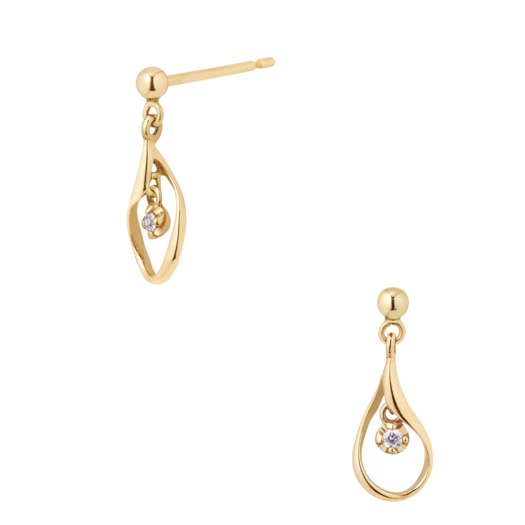 

Діамантові пусети K10 жовтого золота AJVA2217 DI [Офіційний] [Vendome Aoyama] Сережки, Золото,