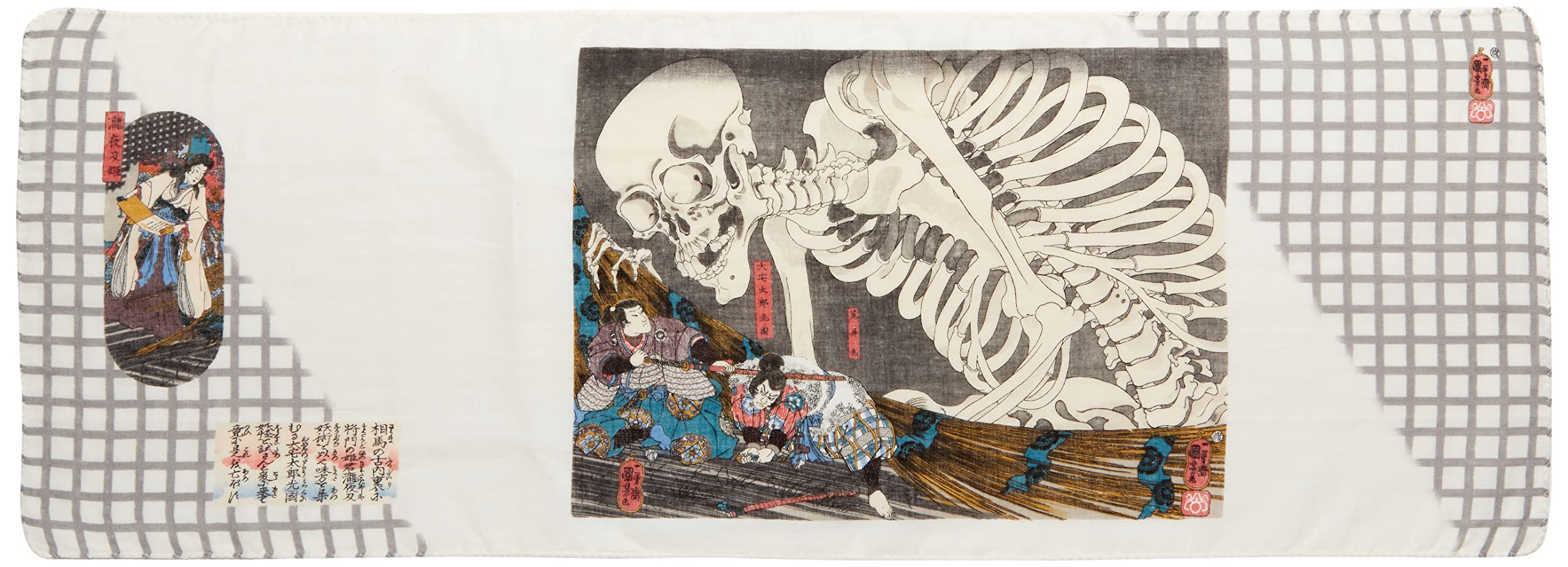 Yamamoto Jin Shoten Japanese Kyoto Hand Double Gauze Hand Gashadokuro 32 x 89 cm (YamamotoJin) Goods, Accessories, Ukiyo-e Towel, Towel, (Kuniyoshi),