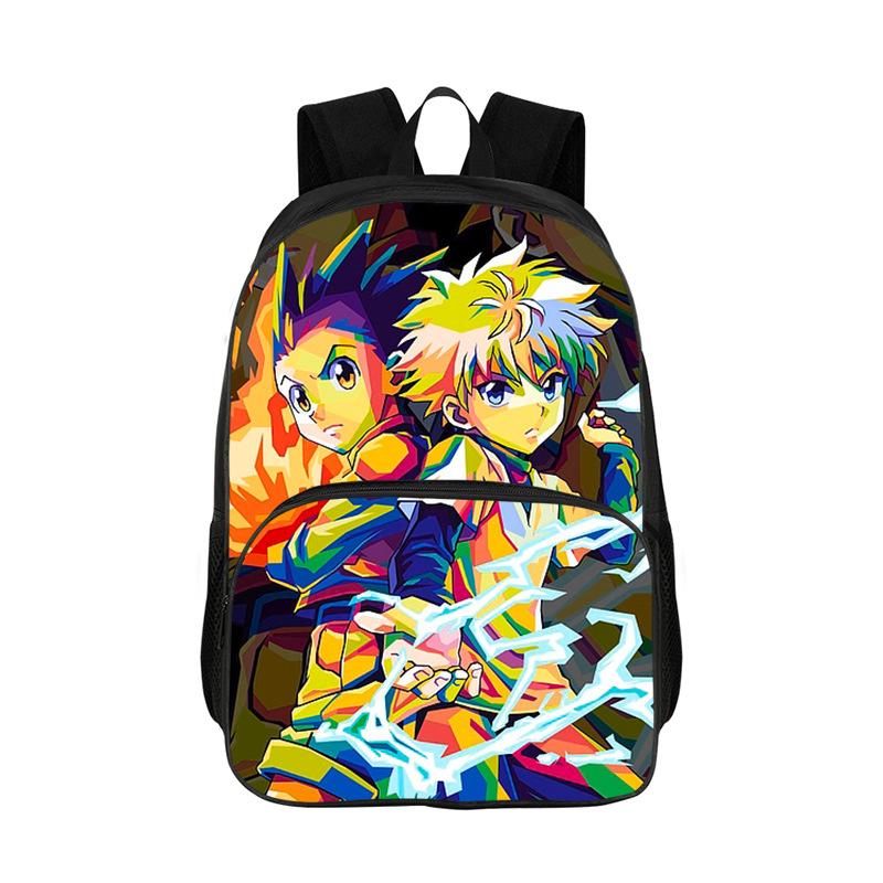 Child Backpacks Cartoon Anime Hunter X Hunter Shoulder Bag Pencil Case Pupil Large Capacity School Bags For Boys Girls Best Gift