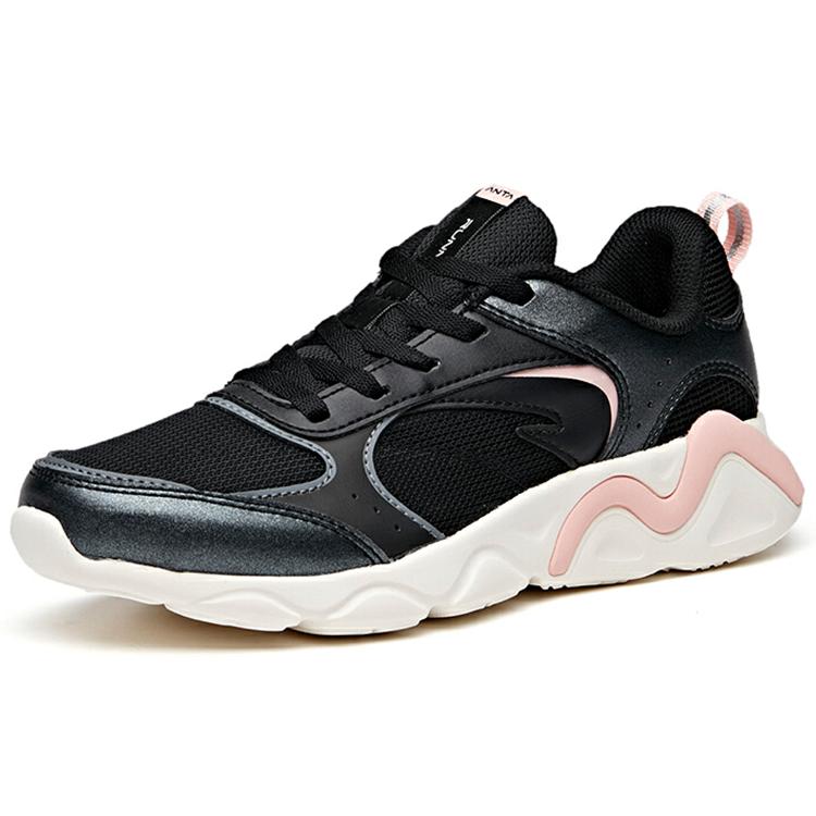 Anta Running Collection Cushioning Breathable Running Shoes Women's Black Pink 122015570-2
