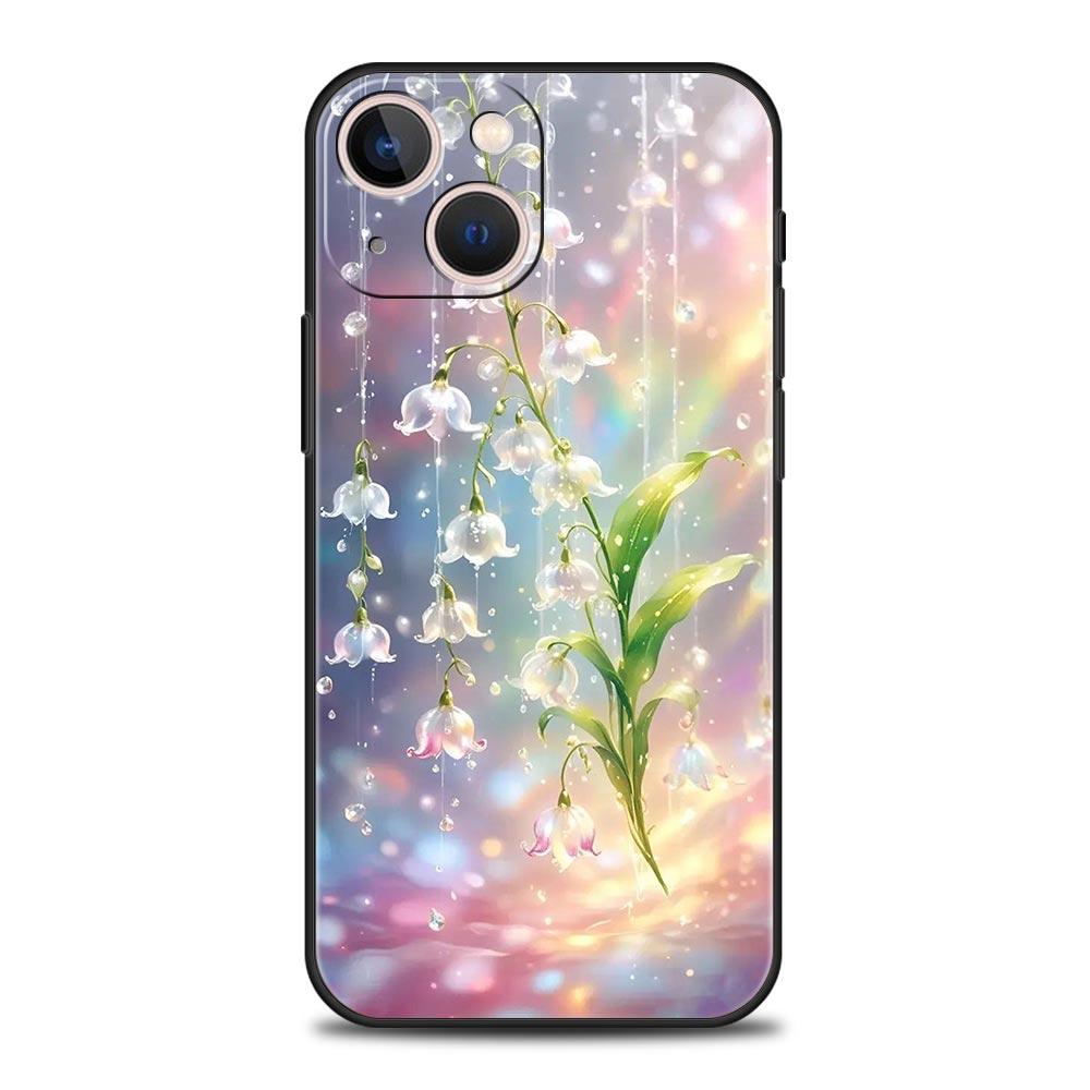 Lily Of The Valley Clear Floral Phone Case Cover for iPhone 17 16 15 14 13 12 11 Pro Max 17 Air Plus Shockproof Soft TPU Shell