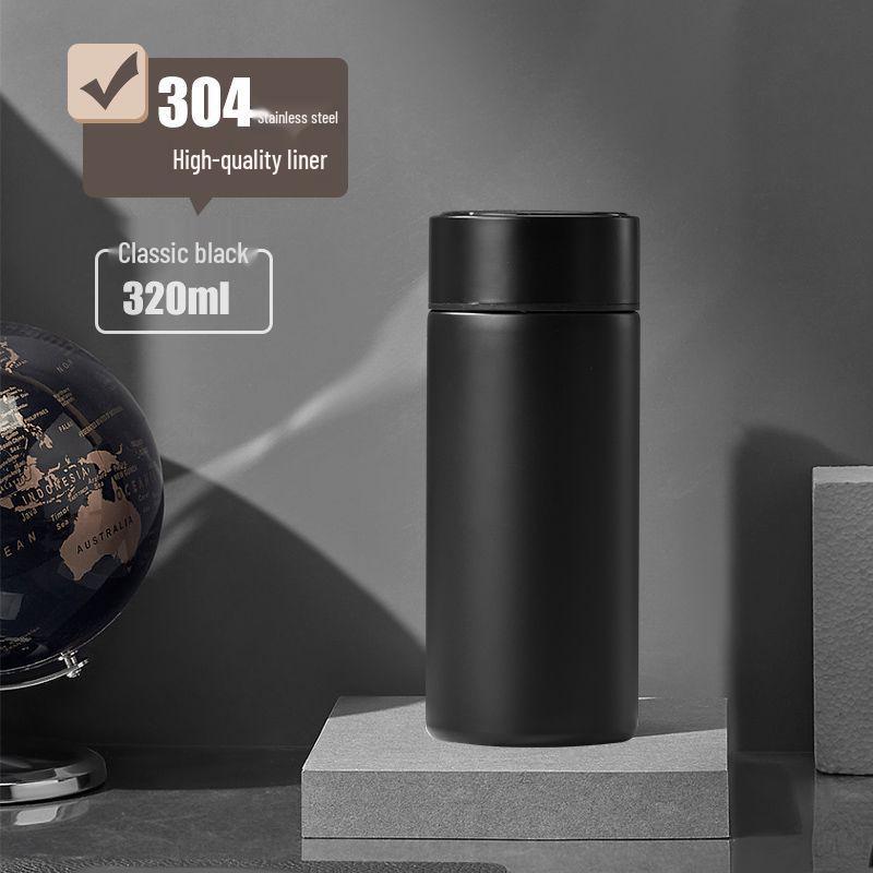 Portable Morandi Stainless Steel Insulated Cup with Temperature Display - Ideal Student Gift 320ML
