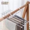 5 In 1 Magic Trouser Rack Hangers Stainless Steel Folding Pant Rack Tie Hanger Shelves Bedroom Closet Organizer Wardrobe Storage