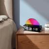 Digital Vekkerklokke RGB LED Digitale Klokker Fargerike Klokker Med Atmosfære Nattlys for Hjemmekontor Beste Gaver