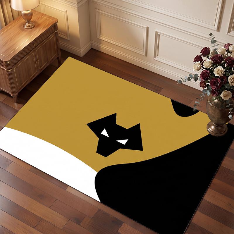 Wolverhampton Wanderers Football Print Crystal Velvet Rug, Comfortable Water Absorbent Non Slip Indoor Floor Carpet
