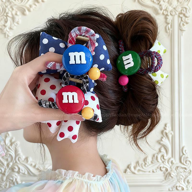 M Bean 3D Bow High Ponytail Hair Clip for Women's Fashion - Half-Up Bun Shark Hair Accessory