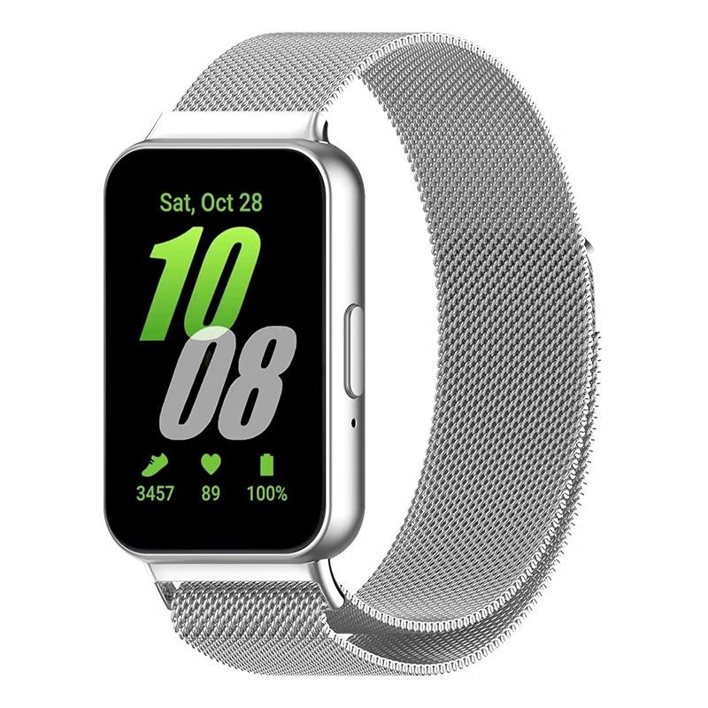 

Магнитный ремешок из нержавеющей стали для Samsung Galaxy Fit 3 fit3 Металлический браслет на запястье Миланская петля Correa For Galaxy Fit 3
