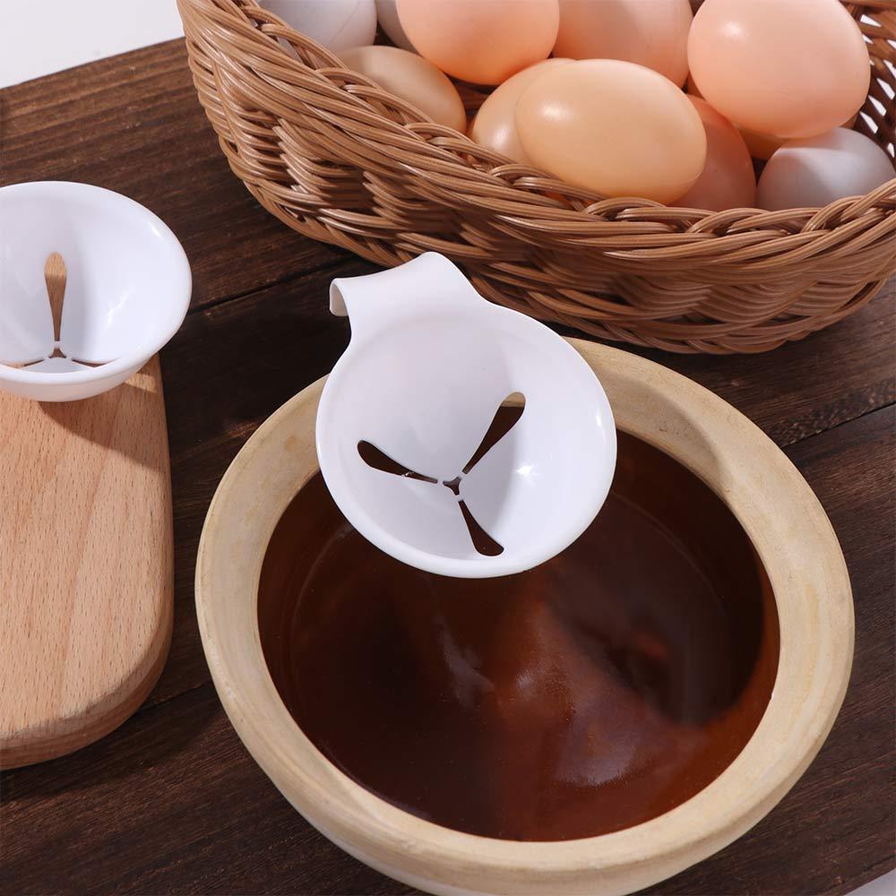 6pcs Food Grade Plastic Egg White Separator Manual Egg Holder Sieve  Home Kitchen Gadget