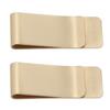2Pcs Metal Money Clips Stainless Steel SpecialShaped   Wallets Credit Cards Holders for Men(Gold )