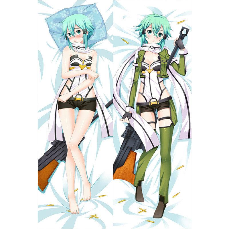 Anime Sword Art Online Μαξιλαροθήκες Σέξι Yuki Asuna Μαξιλαροθήκη 3D Διπλής Όψης Κλινοσκεπάσματα Μαξιλαροθήκη Σώματος για Αγκαλιάσματα Εξατομικεύστε SAO