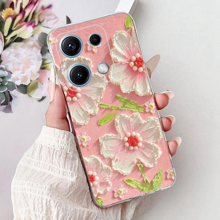 For Xiaomi Redmi Note 14S Case Stylish Butterfly Painted Cover 6.67'' Soft Silicone Phone Case For Redmi Note 14S Note14S Bumper