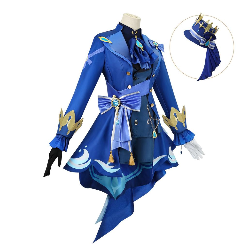Genshin Impact Fontaine Hydro Archon Furina Cosplay Costume - Black Furina Anime Outfit