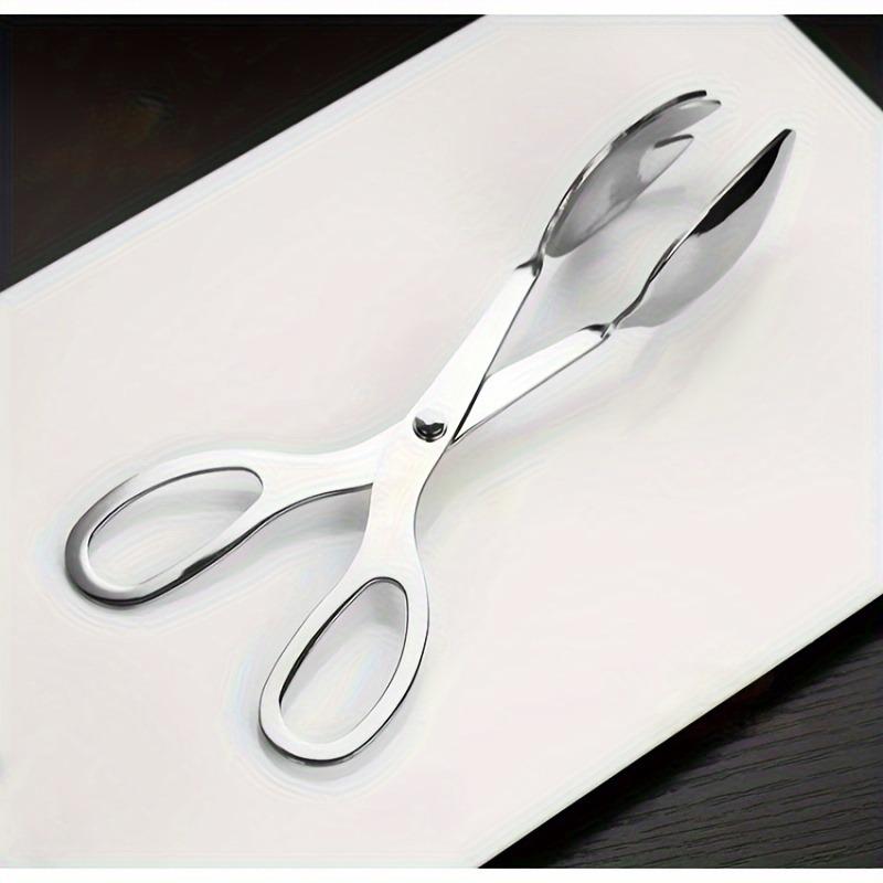 

1шт лопатка и вилка щипцы для салата, нержавеющая сталь с зеркальной отделкой, сервировочные щипцы, щипцы для кондитерских изделий, щипцы для конфет, щипцы для салата, кухонный гаджет 10inch