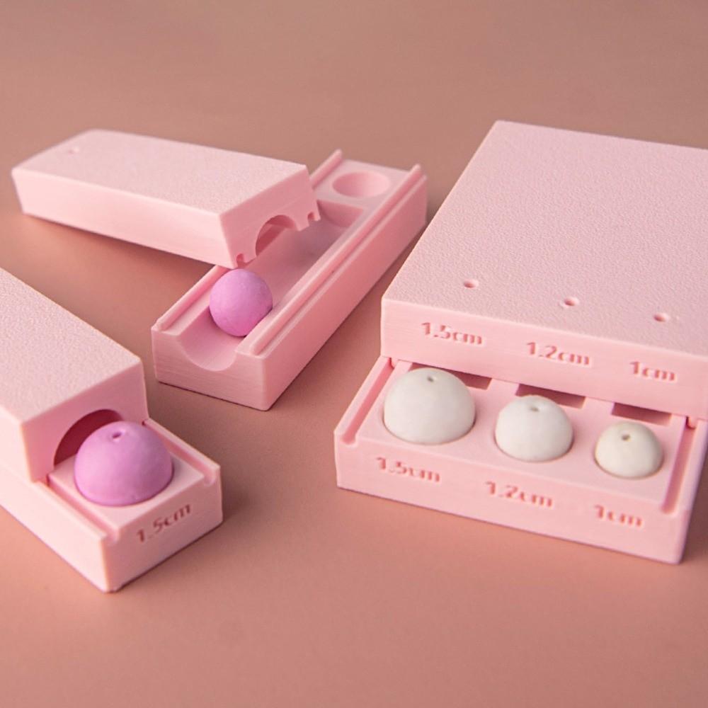 1 Pair / 3 Pairs with Hole Punch Round Ball Shaping Mold DIY Jewelry Earrings Necklaces