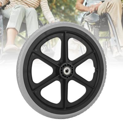 Gehgestellrad Rollstuhlrad Ersatzrad 14 Zoll 350x30mm 6001 Lager 12mm Innenloch Rollatorrad 14 Zoll Rollstuhlrad