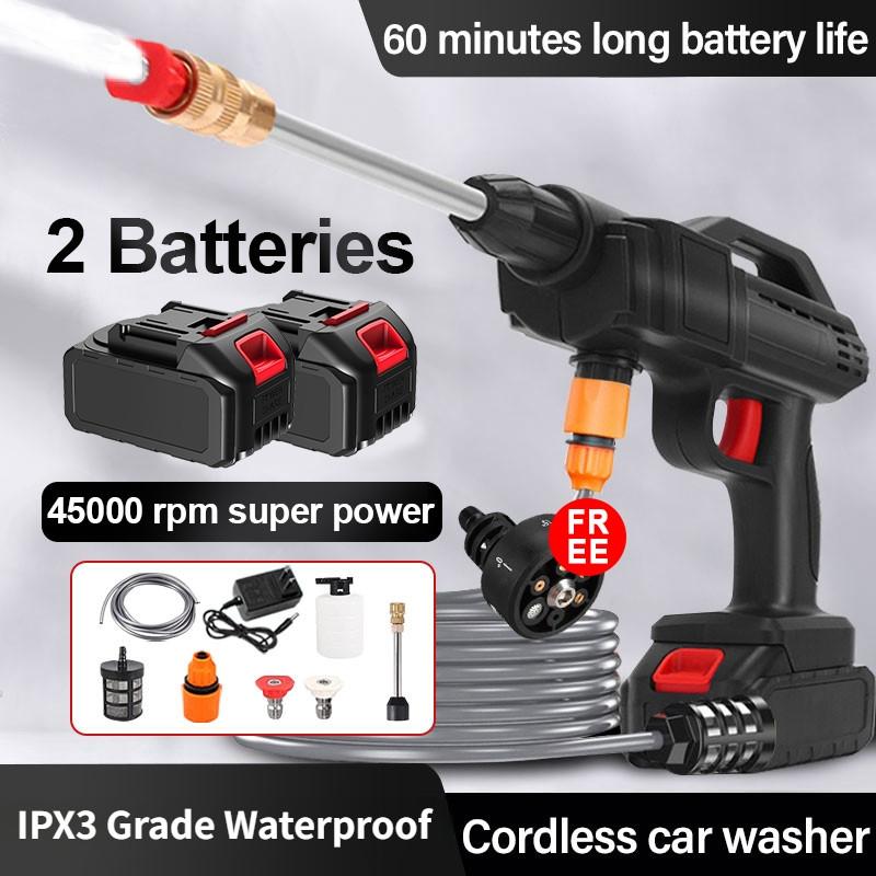 45000RPM Home Portable Garden Spray Gun Outdoor Car Washing Machine Cordless High Pressure Water Jet Car Washer