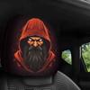 Scary Face Print Seat Headrest Protectors Stain-Proof Oil-Proof Halloween Car Pillowcase  Car Seat
