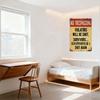 Vintage Rusty Metal Trespassing Sign with NO TRESPASSING Text - Funny Distorted 'SURVVORS' Retro Tin Sign for Bar Pub Home Wall