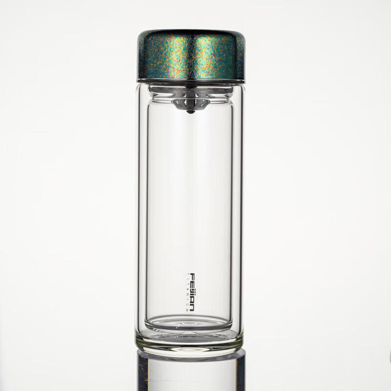 Feijian Pure Titanium Double-Layer Borosilicate Glass Teacup
