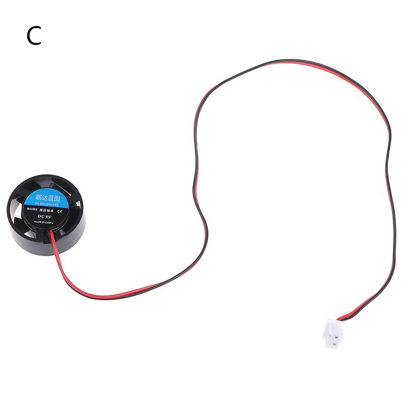 25,5X10mm 5V 9V 12V 24V Kulatý mini chladicí ventilátor pro LED lampy Počítačový chladič
