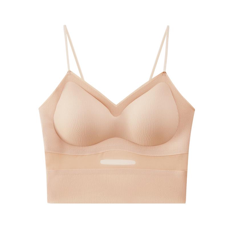 Women's Seamless Camisole: Comfortable, Breathable, Bra-Free, Steel Ring-Free, with Chest Pads, One-Piece Outerwear Tube Top.