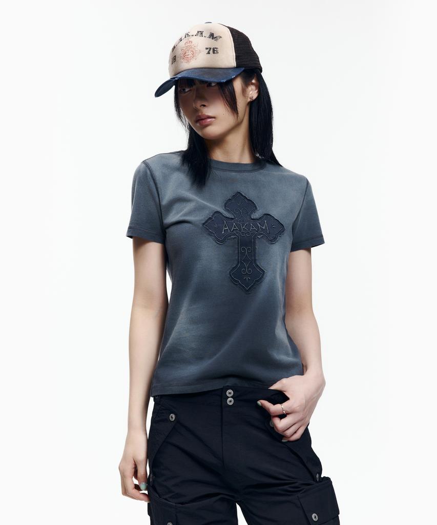 AAKAM Dust Fade Cros2 Half Top (Blue)