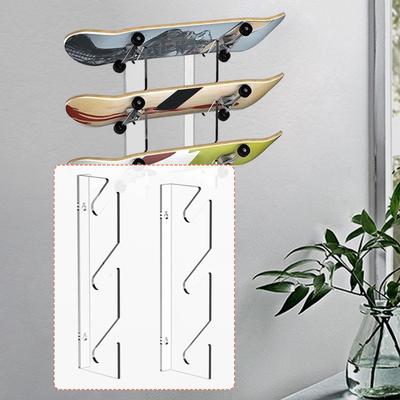 3-tier Wall-mounted Skateboard Rack, Ideal for Storage And Organization