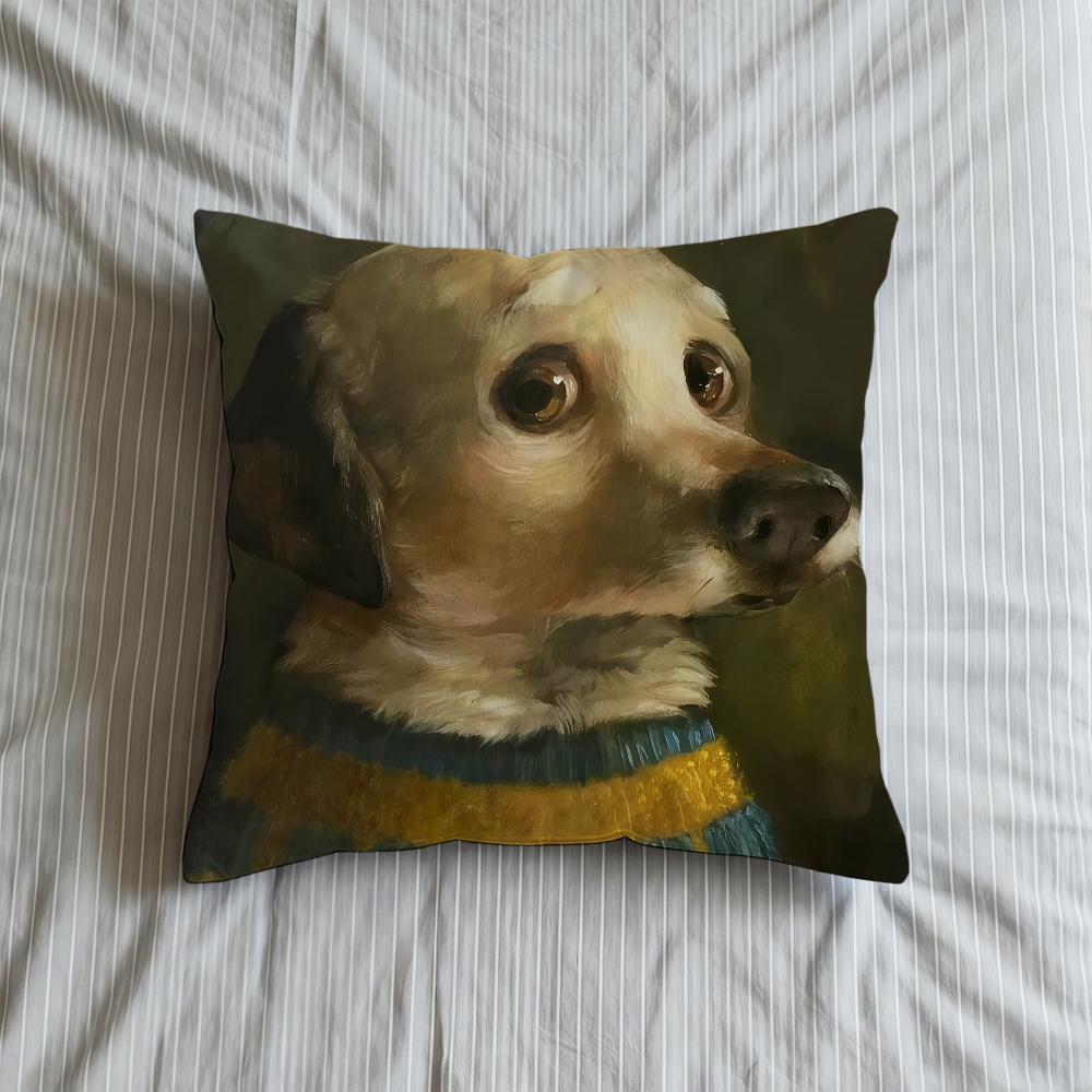 Painting Cushion Illustration Cover Soft Oil Case Sofa Living Pet Room Home Comfortable Office Decor Protective Pillow Covers