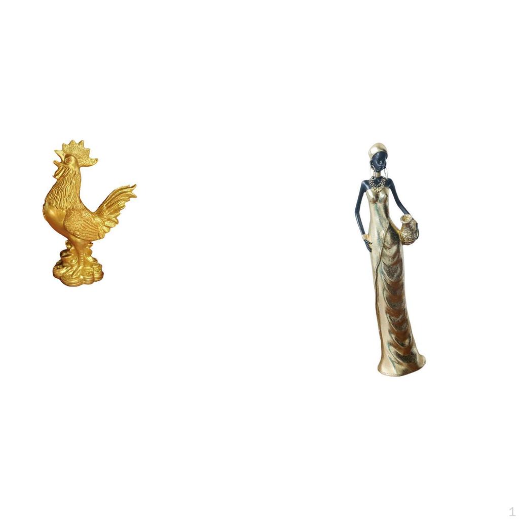 Chicken Figurine Feng Shui Decor Home Decorations Statue Sculpture for Birthday Anniversaries Hotel