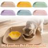 PU Leather Pet Feeding Mat Waterproof Cat Food Mat New Leather Pet Mat  Home Floor Protection