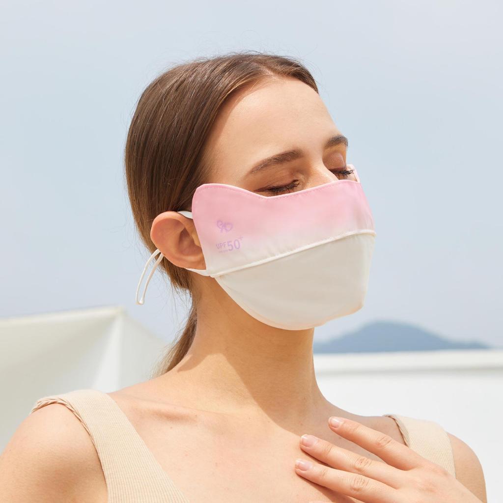 Verlaufendes Rouge Eisseide UV-Schutz 3D Gesichtsmaske für Männer & Frauen - Sommeredition